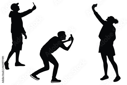 People Taking Selfies in Funny Poses