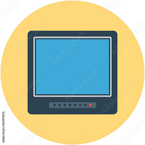 vector illustration of computer monitor