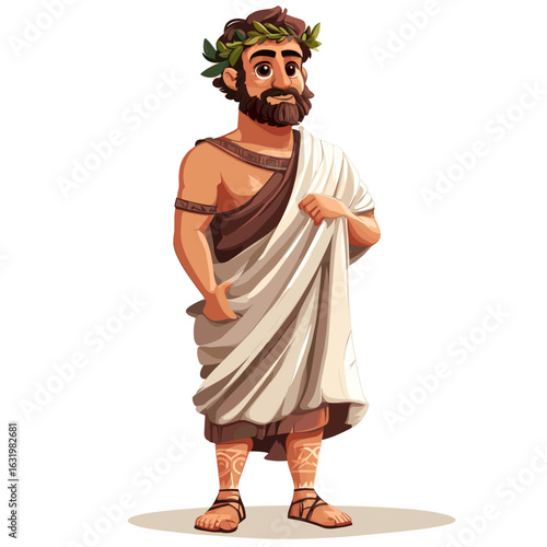 Stylized Portrait of a Greek Philosopher