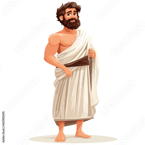 Stylized Portrait of a Greek Philosopher