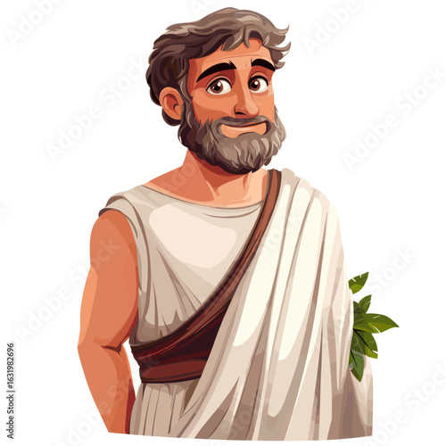Stylized Portrait of a Greek Philosopher