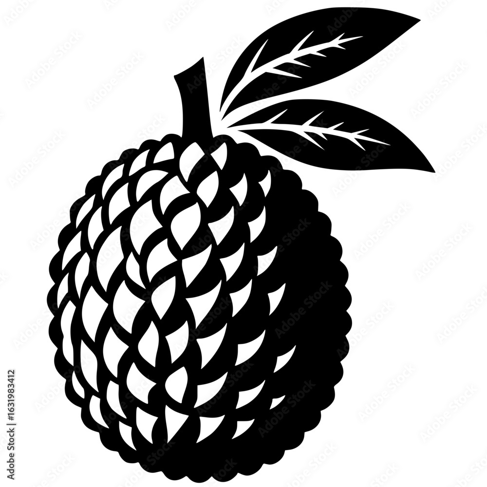 Obraz premium Jackfruit silhouette vector design