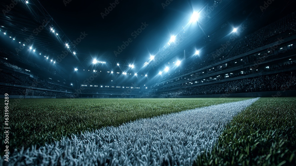 custom made wallpaper toronto digitalNight soccer stadium under floodlights, soccer stadium at night with bright lights, soccer stadium at night for sports photography