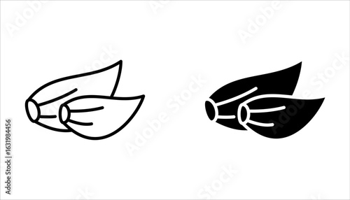 garlic icon set, Simple line vector illustration on white background.