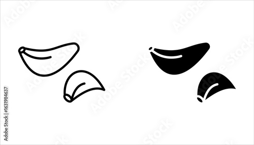 garlic icon set, Simple line vector illustration on white background.