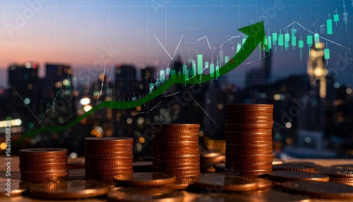 Conceptual image of SIP investment in mutual funds showing progressive financial growth