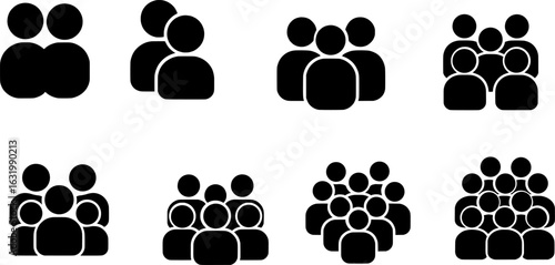 Team and Group Stroke Icon Collection.