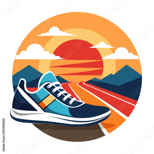 vector illustration of a shoe