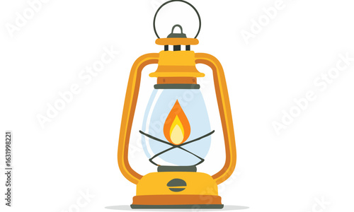 oil lamp vector illustration