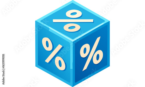 cube with percent sign