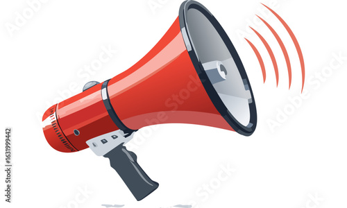 megaphone on white background