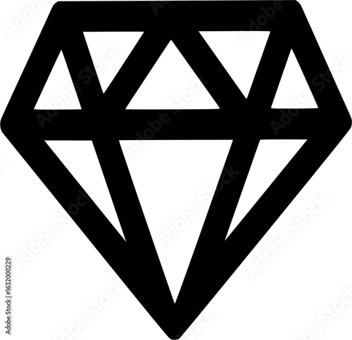 diamond glyph icon vector illustration 