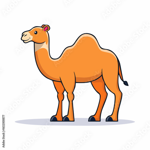 Cartoon Camel: A Whimsical Depiction of a Desert Creature in a Lighthearted Style