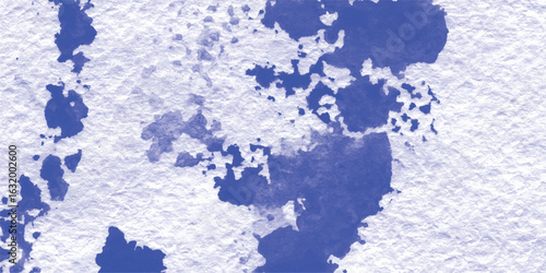 Abstract indigo watercolor texture on white paper background for artistic design projects and digital graphics