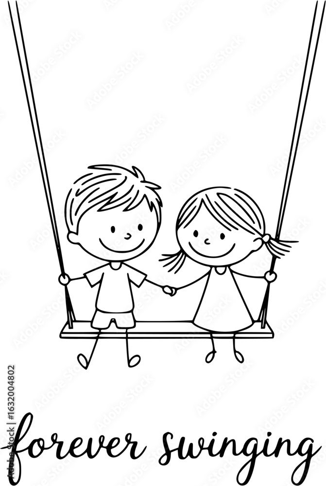 Eternal Romanticdrawing Heartshapes Vector Graphics