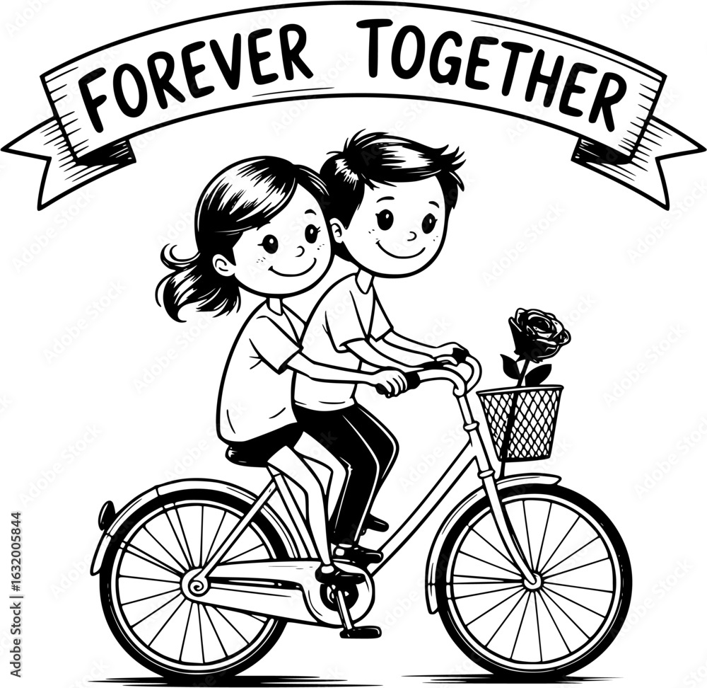 Couple Sketch Engagement Photo Cartoon Wedding Vector Graphics