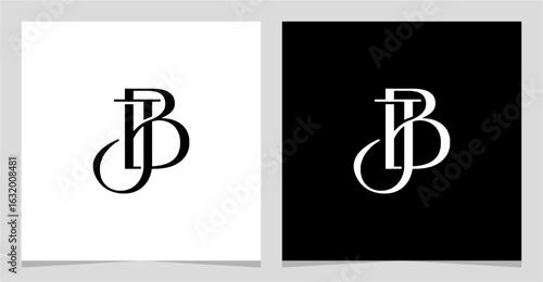 JB or BJ Initial Letter Logo Vector Element , Initial Logo for Brand Vector Design Graphic