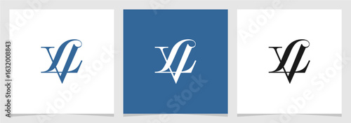 LV or VL Initial Letter Logo Vector Element , Initial Logo for Brand Vector Design Graphic