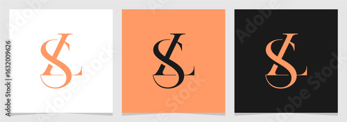 SL or LS Initial Letter Logo Vector Element , Initial Logo for Brand Vector Design Graphic