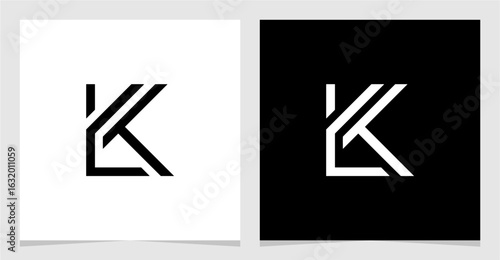 LK or KL Initial Letter Logo Vector Element , Initial Logo for Brand Vector Design Graphic