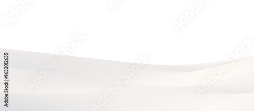 Snow-Covered Hills Under a Calm Sky. 3D render.	
