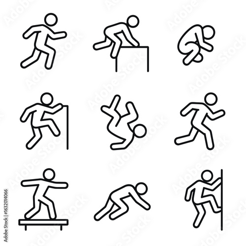 Parkour Action Icons