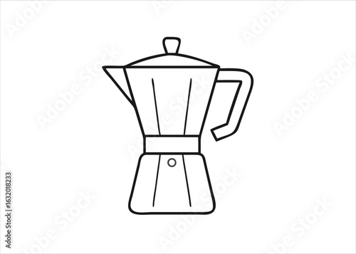 Classic italian coffee shop emblem featuring espresso cup and steam elements isolated on white background