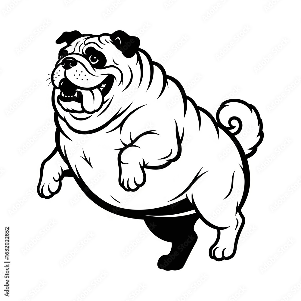 Fototapeta premium tiger cartoon isolated on white