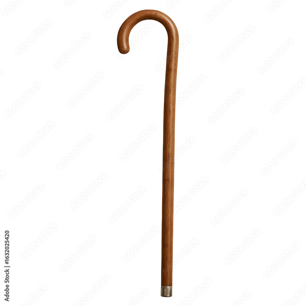 Fototapeta premium Wooden Walking Cane for Elderly Support