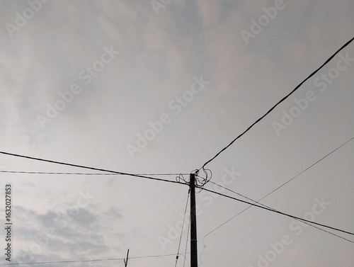 Wallpaper Mural power lines in the sky Torontodigital.ca