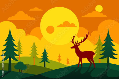 wildlife clearing sunshine deer