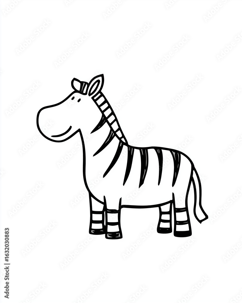 Obraz premium zebra template on a transparent background for coloring