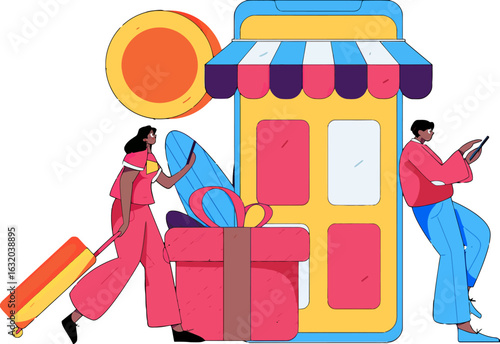 Seamless online shopping experience with diverse product selection and convenient mobile access, designed for modern consumers seeking effortless retail therapy and travel inspiration