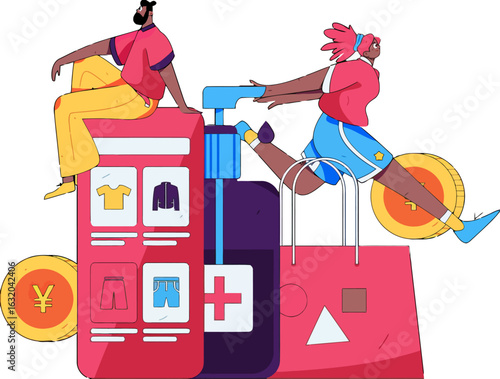 Enjoy convenient online shopping with secure payment and fast delivery, browse a wide selection of clothes and use hand sanitizer for a healthy lifestyle in the digital era