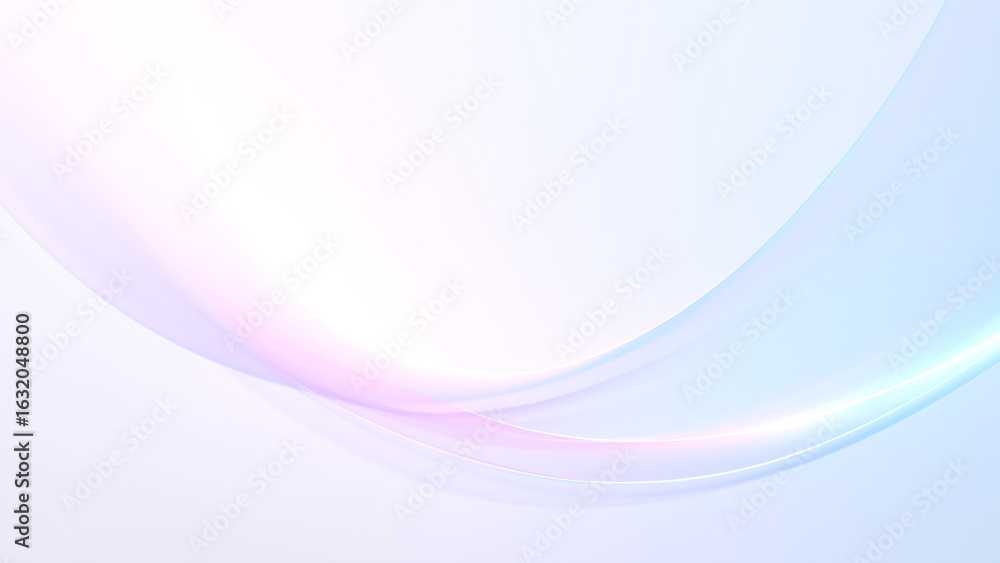 Fototapeta premium パステルカラーの光が描く曲線 - 優雅で幻想的な抽象背景