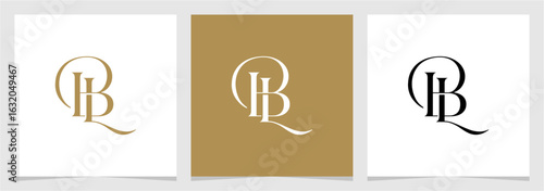 BL or LB Initial Letter Logo Vector Element , Initial Logo for Brand Vector Design Graphic