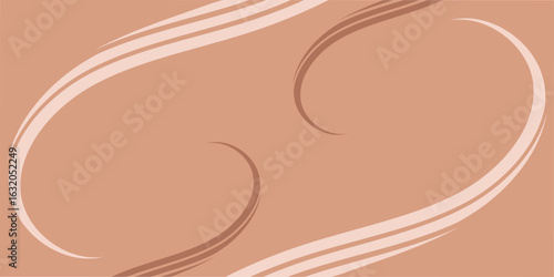 Abstract background with lines and waves. Event poster. Medium banner size. Vector background for brochure, booklet, flyer. Abstract element for design. Brown and beige color