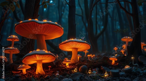mushrooms in the forest