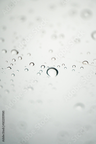 Water drops on the glass