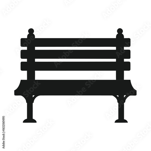 bench on a white background