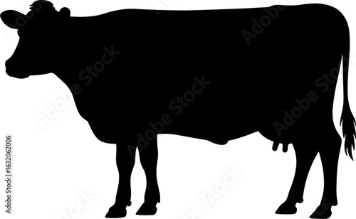 Cow Silhouette Vector Illustration