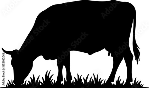 Cow Silhouette Vector Illustration