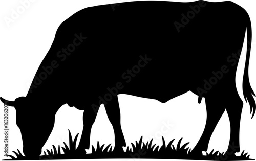 Cow Silhouette Vector Illustration