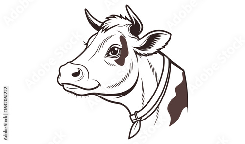 cow cartoon isolated on white