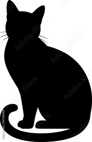Cat Silhouette Vector Illustration