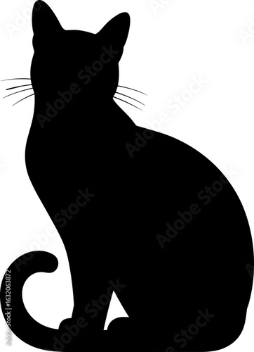 Cat Silhouette Vector Illustration