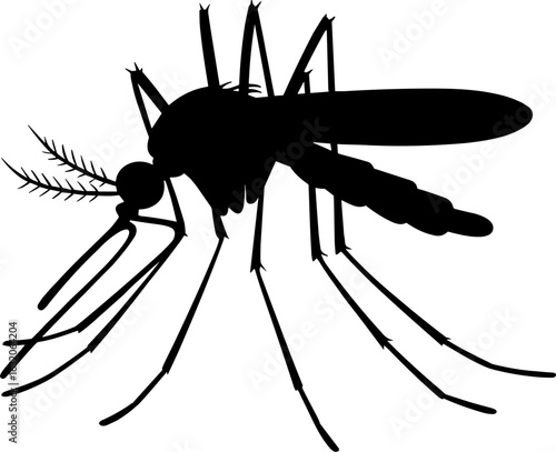 Mosquito Silhouette Vector Illustration