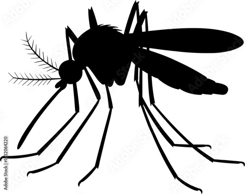 Mosquito Silhouette Vector Illustration