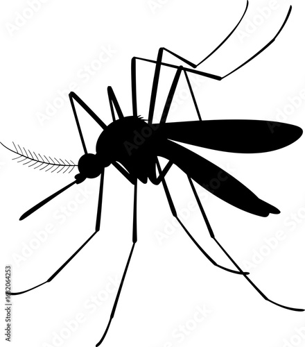 Mosquito Silhouette Vector Illustration