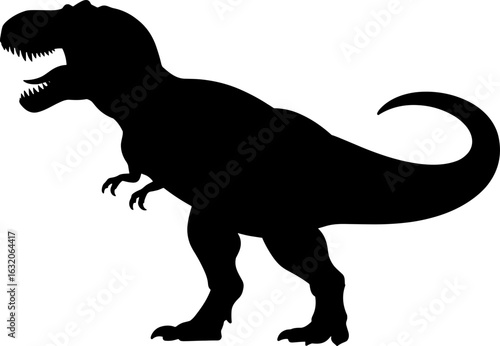 T Rex Dinosaur Silhouetter Vector Illustration